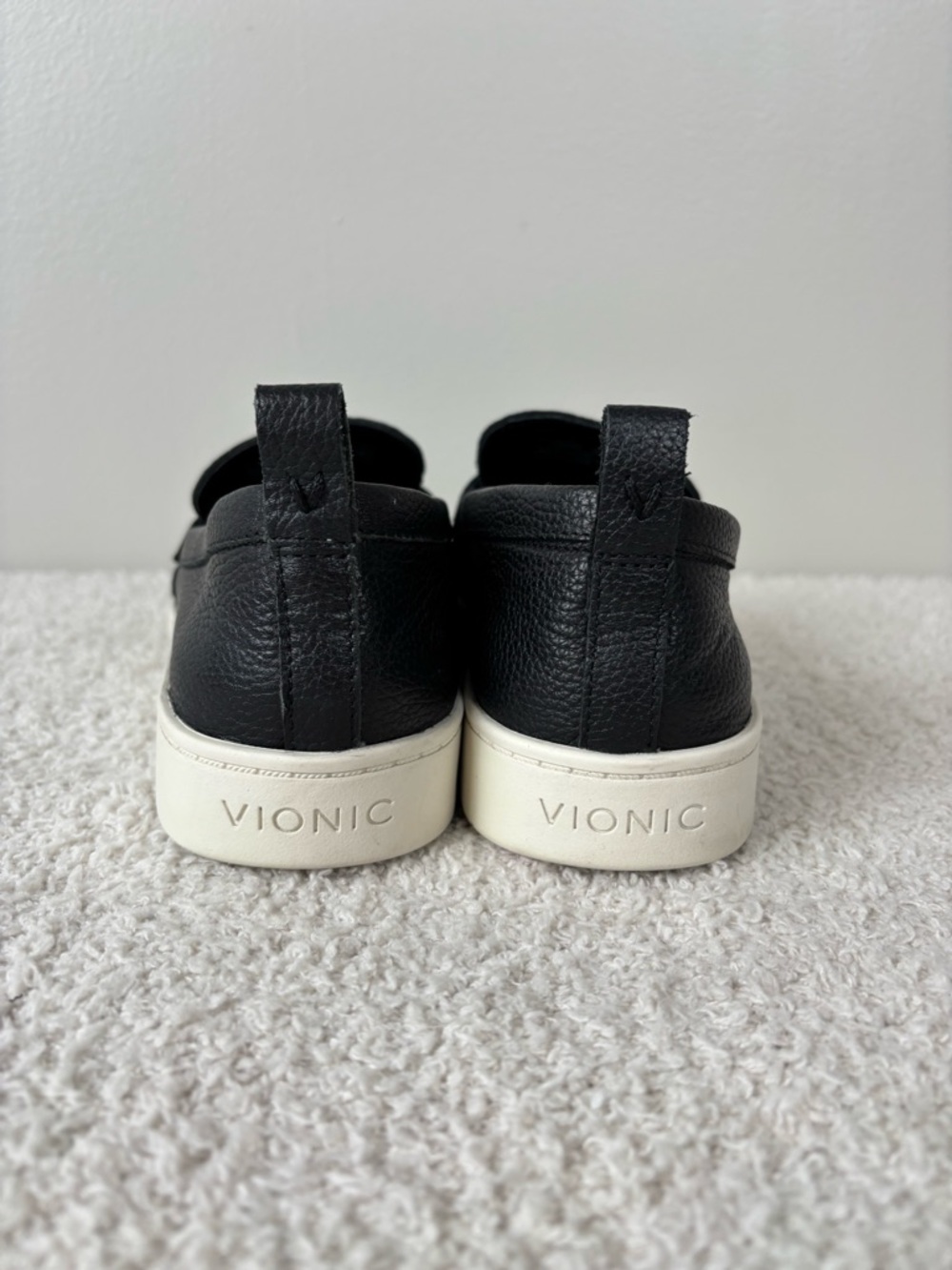 Vionic Shoes Womens 9 Pebbled Black Chantel Penny Loafer Slip On Comfort Sneaker - Picture 8 of 11